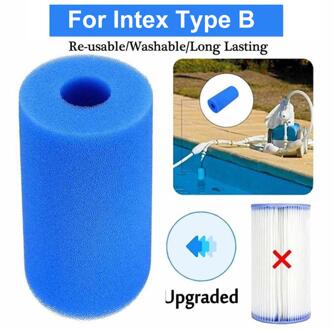 Fit Voor Intex Type I/Ii/Vi/D/H/S1/A/B Wasbare herbruikbare Zwembad Filter Foam Sponge Filter Sponzen Accessoires type B