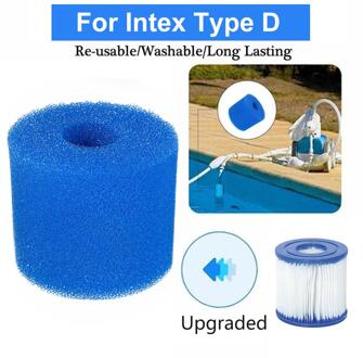 Fit Voor Intex Type I/Ii/Vi/D/H/S1/A/B Wasbare herbruikbare Zwembad Filter Foam Sponge Filter Sponzen Accessoires type D