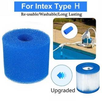 Fit Voor Intex Type I/Ii/Vi/D/H/S1/A/B Wasbare herbruikbare Zwembad Filter Foam Sponge Filter Sponzen Accessoires type H