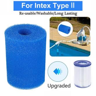 Fit Voor Intex Type I/Ii/Vi/D/H/S1/A/B Wasbare herbruikbare Zwembad Filter Foam Sponge Filter Sponzen Accessoires type II