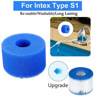 Fit Voor Intex Type I/Ii/Vi/D/H/S1/A/B Wasbare herbruikbare Zwembad Filter Foam Sponge Filter Sponzen Accessoires type S1