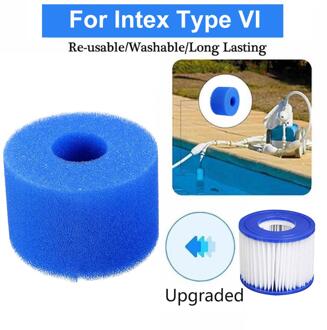 Fit Voor Intex Type I/Ii/Vi/D/H/S1/A/B Wasbare herbruikbare Zwembad Filter Foam Sponge Filter Sponzen Accessoires type VI