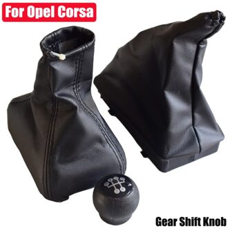 Fit Voor Opel Corsa C (01-06) Tigra B(04-12) combo C (01-11) Auto Mt 5 Speed Pookknop Met Gaiter Boot Cover Handrem Case 3 stk