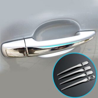 Fit Voor Peugeot 3008 207 308 407 Citroen C4 C6 Chrome Deurklink Cover Sierlijst Roestvrij Cap Bezel overlay Protector