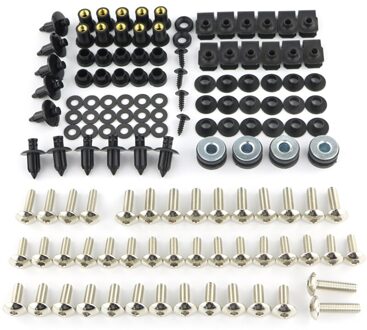 Fit Voor Suzuki V-Storm 650 DL650 V-Storm 1000 DL1000 Compleet Volledige Kuip Bouten Kit Body Schroef kit Noten V-Strom650 04-08Silv