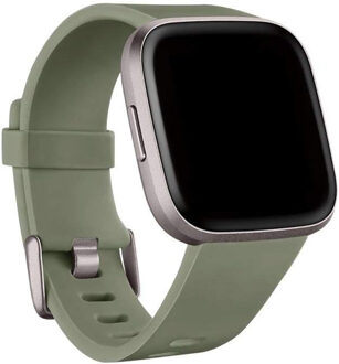 Fitbit Classic siliconen band voor de Fitbit Versa / Versa 2 / Versa Lite - Maat L - Olive Groen - Large