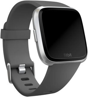 Fitbit Classic siliconen band voor de Fitbit Versa / Versa 2 / Versa Lite - Maat S - Charcoal Zwart - Small