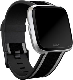 Fitbit Versa/Fitbit Versa Special Edition/Fitbit Versa Lite Bandje Kunststof Zwart/Grijs S