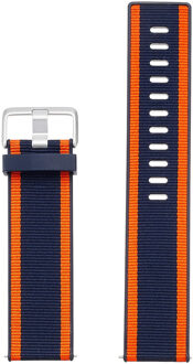 Fitbit Woven band voor de Fitbit Versa / Versa 2 / Versa Lite - Maat L - Navy / Orange Meerkleurig - Large