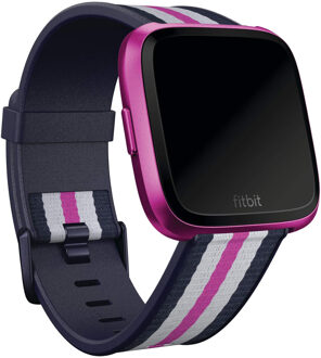 Fitbit Woven band voor de Fitbit Versa / Versa 2 / Versa Lite - Maat S - Navy / Mulberry Meerkleurig - Small