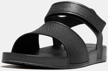 FitFlop Boy's Fit Flop Juniors iQushion Shimmer Sandals in Black Zwart - EU 32 / UK 13