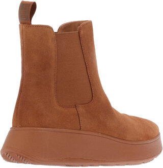 FitFlop Dames/Dames F-Mode Suède Flatform Laarzen (Tan) Bruin - EU 37 / UK 4