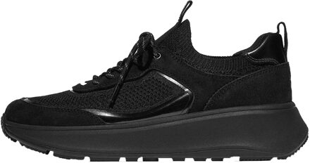 FitFlop Dames/Dames F-Mode Suede Slip-In Trainers (Zwart) - maat