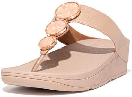 FitFlop Dames Fit Flop Halo Shimmer Toe-Post Sandalen in Beige - EU 37 / UK 4