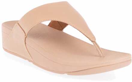 FitFlop Dames Fit Flop Lulu Shimmer teen-post sandalen in Beige - EU 38 / UK 5