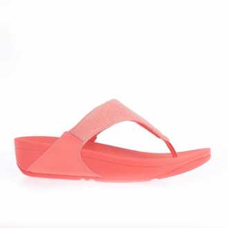 FitFlop Dames Fit Flop Lulu Shimmerlux teen-post sandalen in koraal - EU 38 / UK 5