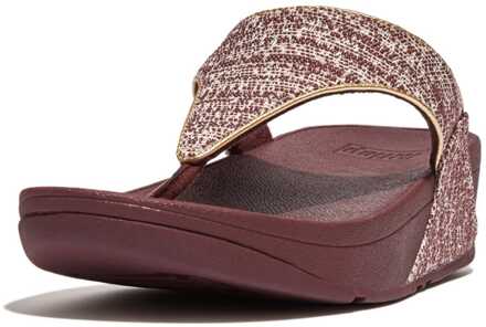 FitFlop Dames Fit Flop Lulu Shimmerweave teen-post sandalen in bruin - EU 40.5 / UK 7