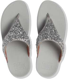 FitFlop Dames Fit Flop Lulu Summerfoil Toe-Thong Sandalen in Zilver