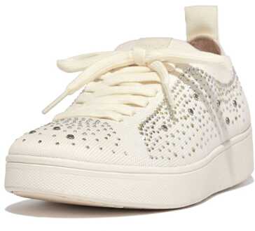FitFlop Dames Fit Flop Rally Ombre-Crystal Knit Trainers in Beige - maat