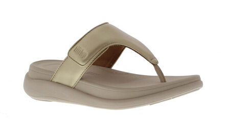 FitFlop Dames flatform slipper | dames | maat: | imitatieleer - maat 41 Goud