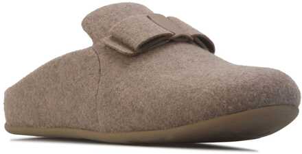 FitFlop Damespantoffels Fit Flop Chrissie II Haus Bow Felt in Grijs - EU 43 / UK 9