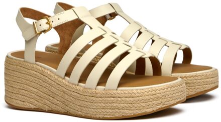 FitFlop Espadrille Flatform Sandalen Wit - EU 39/ UK 6