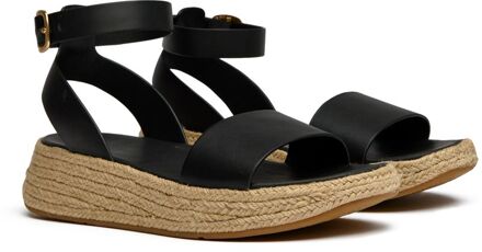 FitFlop Espadrille Flatform Sandalen Zwart
