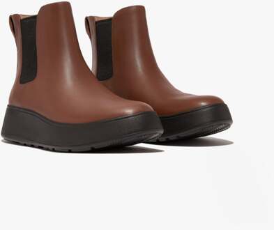 FitFlop F-MODE FLATFORM Dames Chelsea Boots Rijk Bruin - maat