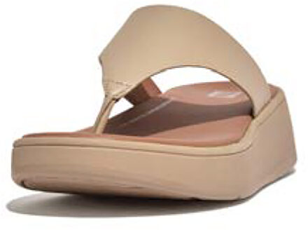 FitFlop F-mode leather flatform toe-post sandals Beige - 38