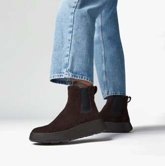 FitFlop F-MODE SUEDE FLATFORM Dames Chelsea Boots Chocoladebruin - EU 36 / UK 3