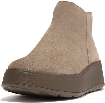 FitFlop F-mode suede flatform zip ankle boots Grijs - 37