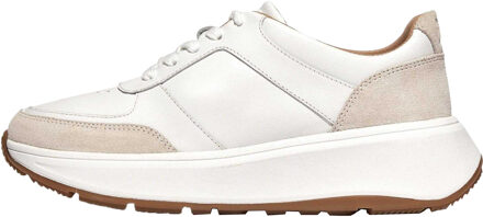 FitFlop Fit Flop Dames/Dames F-Mode Leren Flatform Trainers (Wit) - maat EU 37 / UK 4