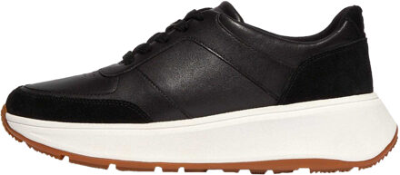 FitFlop Fit Flop Dames/Dames F-Mode Leren Flatform Trainers (Zwart) - maat EU 38 / UK 5