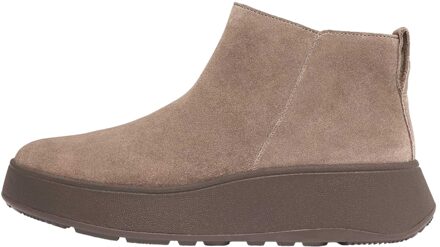 FitFlop Fit Flop Dames/Dames F-Mode Suede Flatform Enkellaars met Zijrits (Grijs) - maat