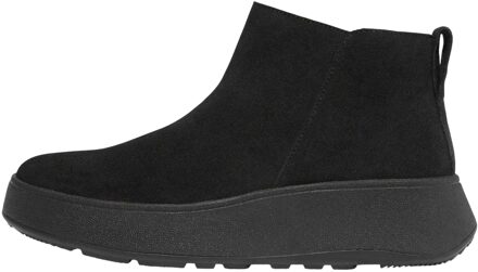 FitFlop Fit Flop Dames/Dames F-Mode Suede Flatform Enkellaars met Zijrits (Zwart)