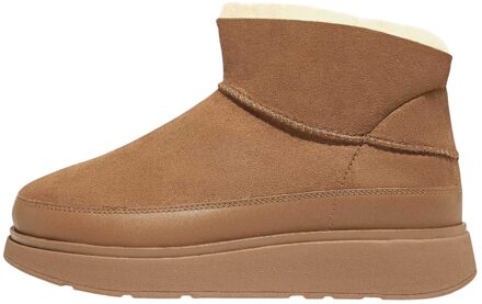 FitFlop Fit Flop Dames/Dames Gen-FF Ultra Mini Doubleface enkellaarsjes in omgekeerd lam (Tan) Bruin