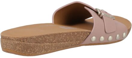 FitFlop Fit Flop Dames/Dames Leren Sliders met Gespdetail (Beige Buff)