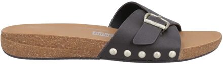 FitFlop Fit Flop Dames/Dames Leren Sliders met Gespdetail (Chocoladebruin) - EU 37 / UK 4