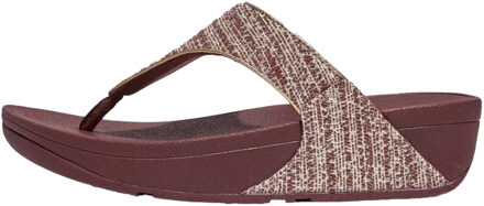 FitFlop Fit Flop Dames/Dames Lulu Shimmer Weave Toe Post Sandalen (Bruin)