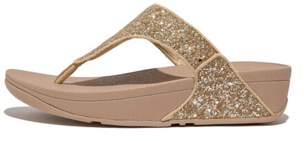 FitFlop Fitflop™ lulu glitter slippers dames – latte beige comfort teenslippers Zwart - 38