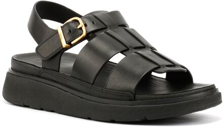 FitFlop GEN-FF Fisherman Dames Zwart Leren Sandalen