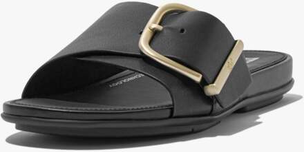FitFlop Gracie Maxi-buckle Dames Slippers Zwart - EU 37 / UK 4