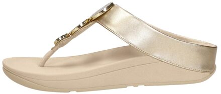 FitFlop Halo Bead Circle Metallic Toe-post Goudkleur - 39