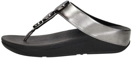 FitFlop Halo Bead Circle Metallic Toe-post Zwart - 39