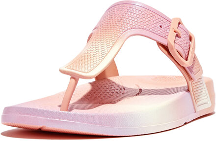 FitFlop Iqushion iridescent adjustable buckle flip-flops Wit - 36