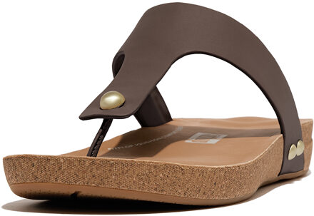 FitFlop Iqushion leather toe-post sandals Bruin - 42