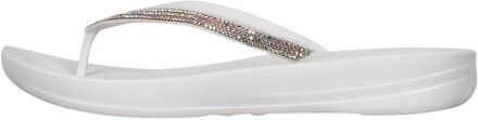 FitFlop Iqushion Sparkle dames slipper - Wit - Maat 37