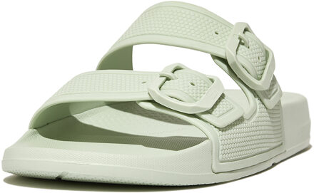 FitFlop Iqushion two-bar buckle slides Groen - 36