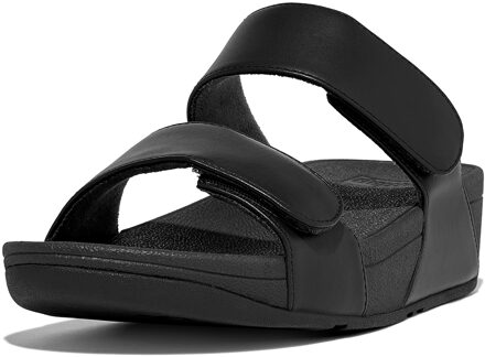 FitFlop Lulu adjustable leather slides Zwart - 36