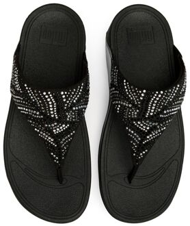 FitFlop Lulu Crystal Feather Sandalen Zwart